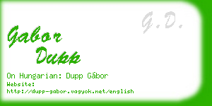 gabor dupp business card